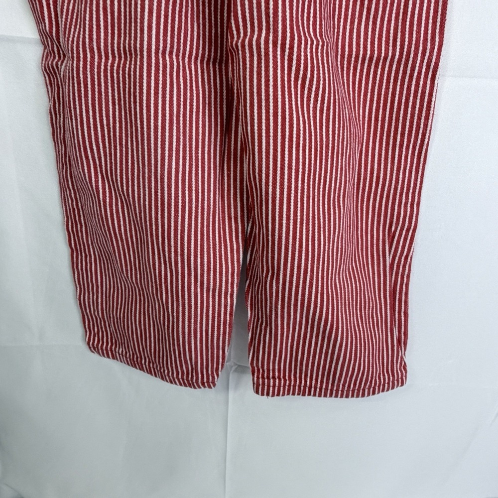 Vintage OshKosh B'Gosh Red & White Pinstripe Overalls The Genuine Article USA 4T - Picture 4 of 7